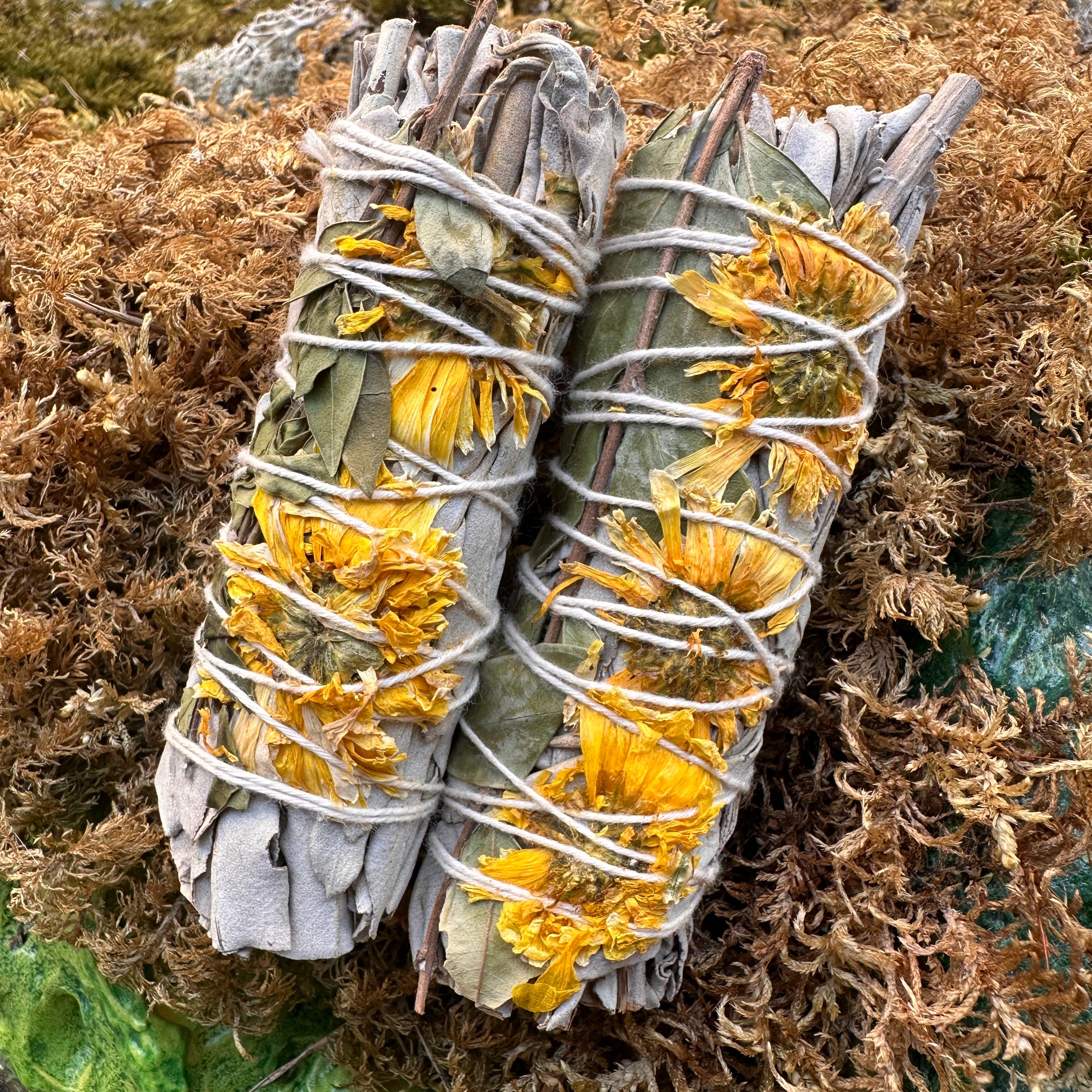 White Sage and Sunflower Smudge