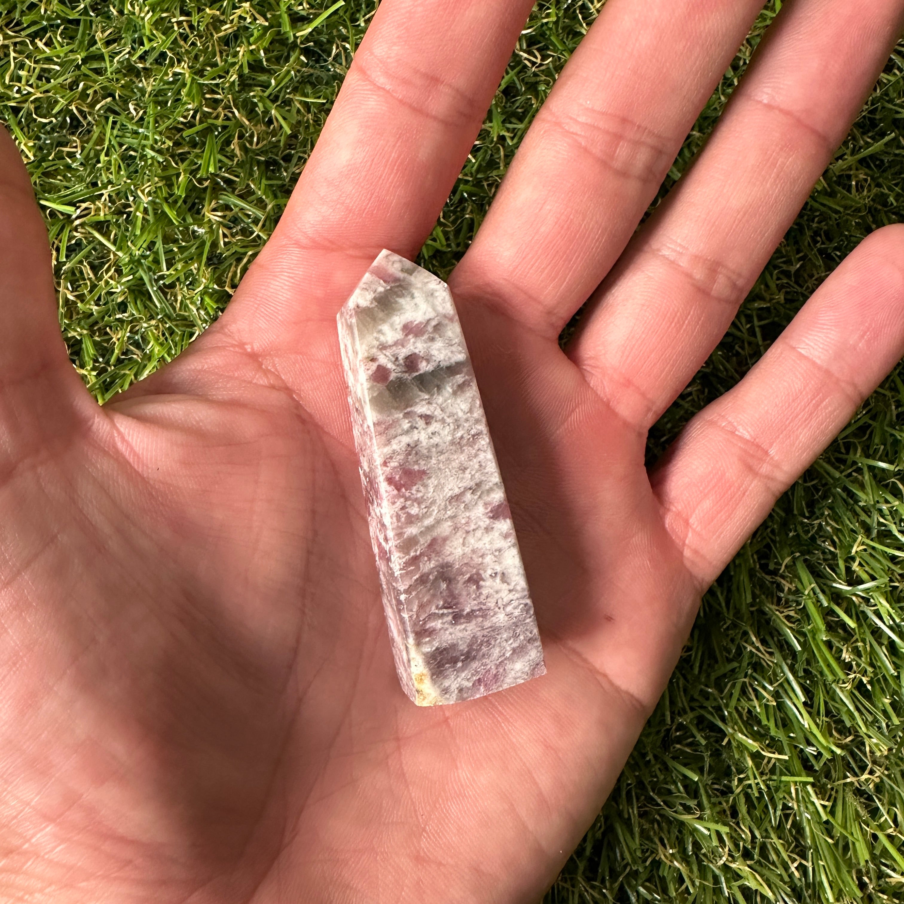 Pink Tourmaline in Quartz Tower